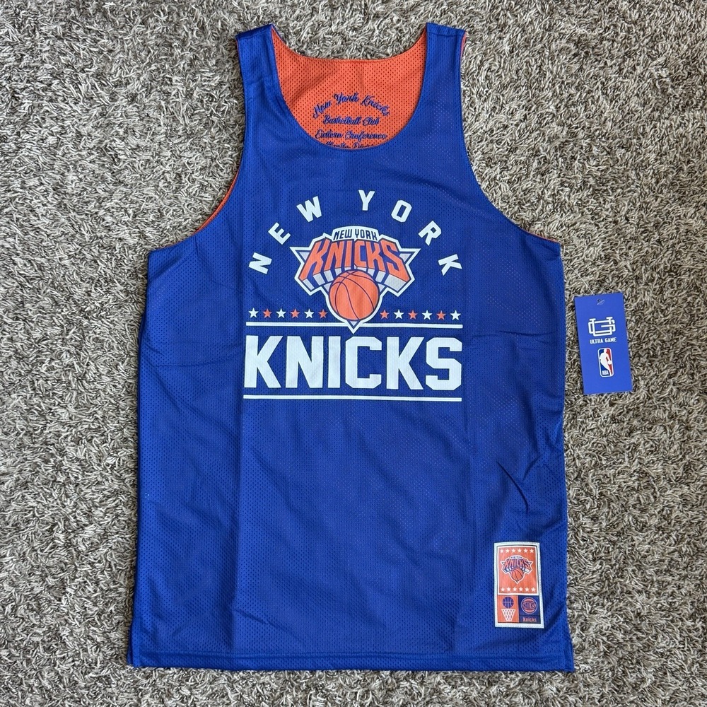 New York Knicks NBA Ultra Game Jersey Basketball Tank Top Reversible Mens Medium